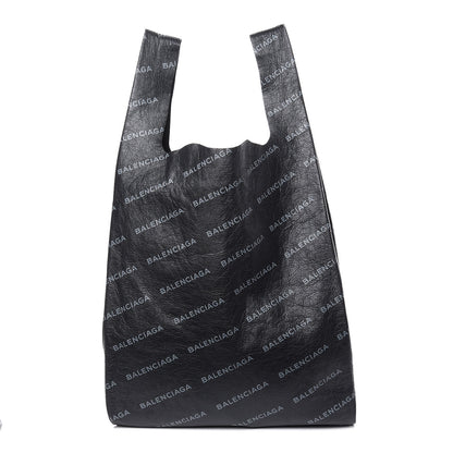 Balenciaga Agneau Arena Allover Logo M Supermarket Shopper Gris Crayon Gris 1 of 9