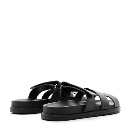 Hermes Calfskin Womens Chypre Sandals 36 Black 4 of 9