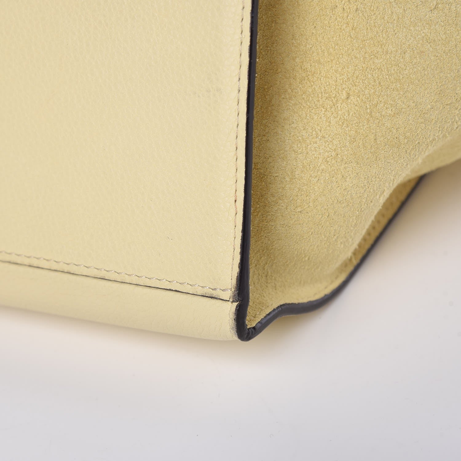 Celine Drummed Calfskin Suede Medium Trapeze Butter 19 of 24