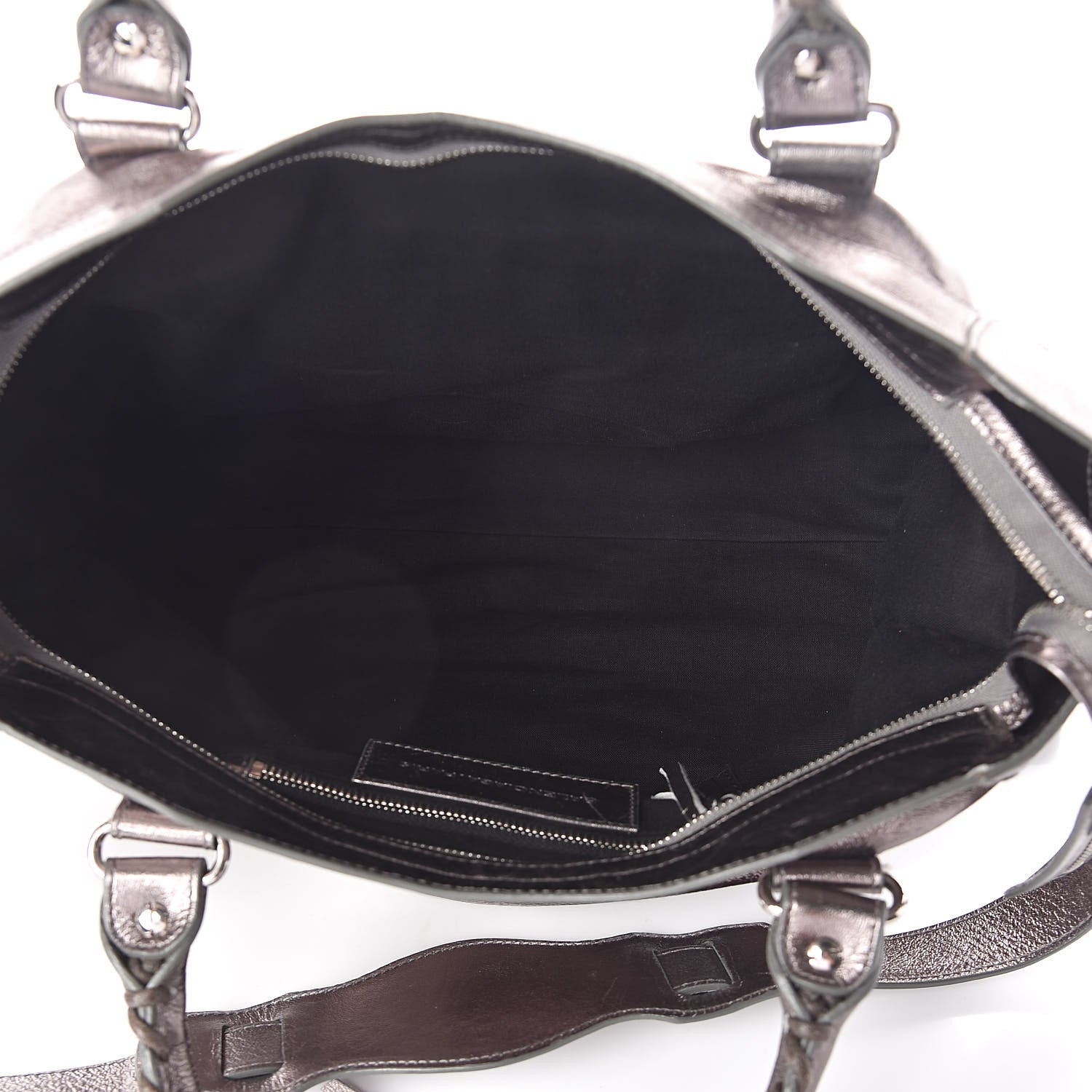 Balenciaga Metallic Agneau Classic Silver Hardware City Pewter 5 of 8