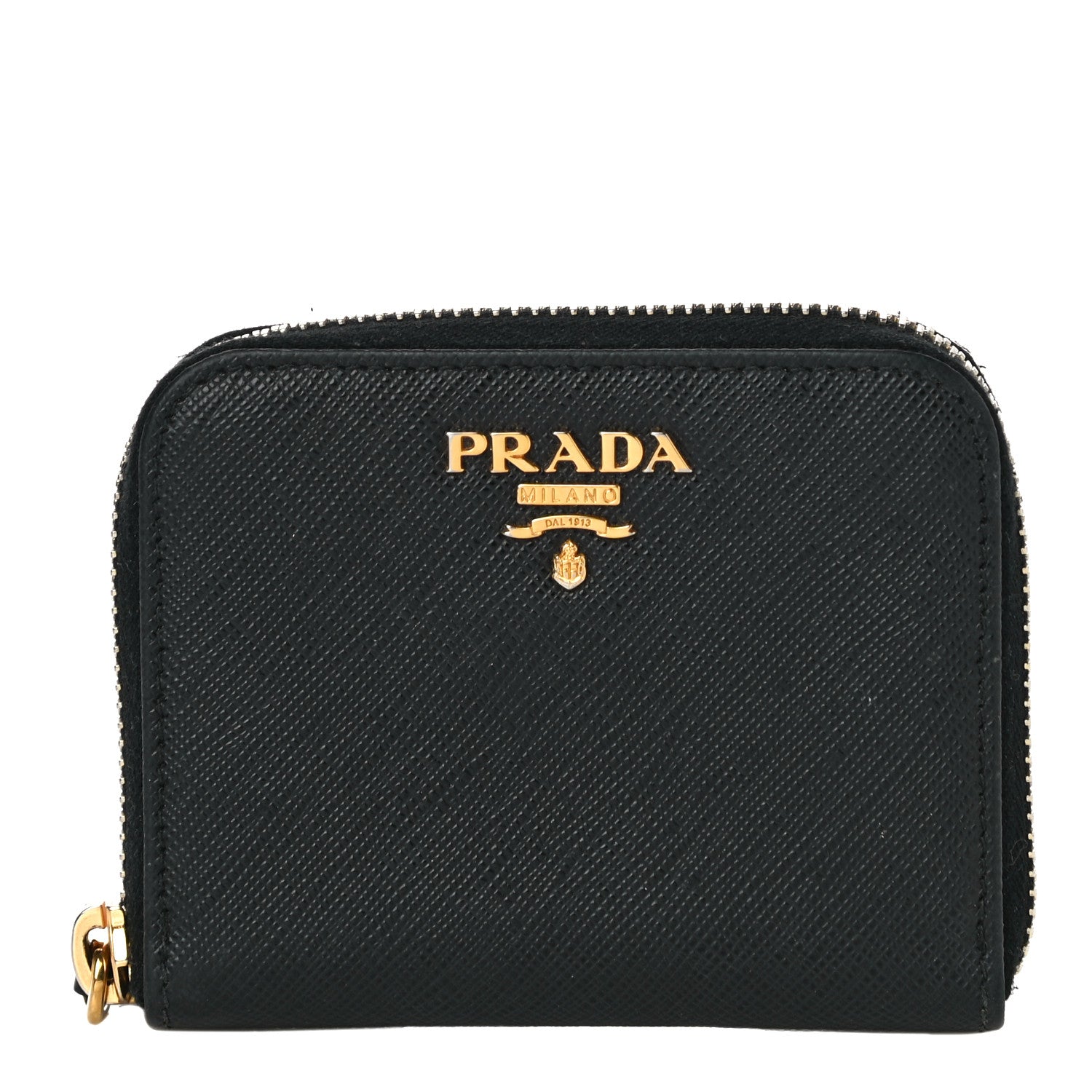 Prada Saffiano Metal Coin Purse Black 1 of 10