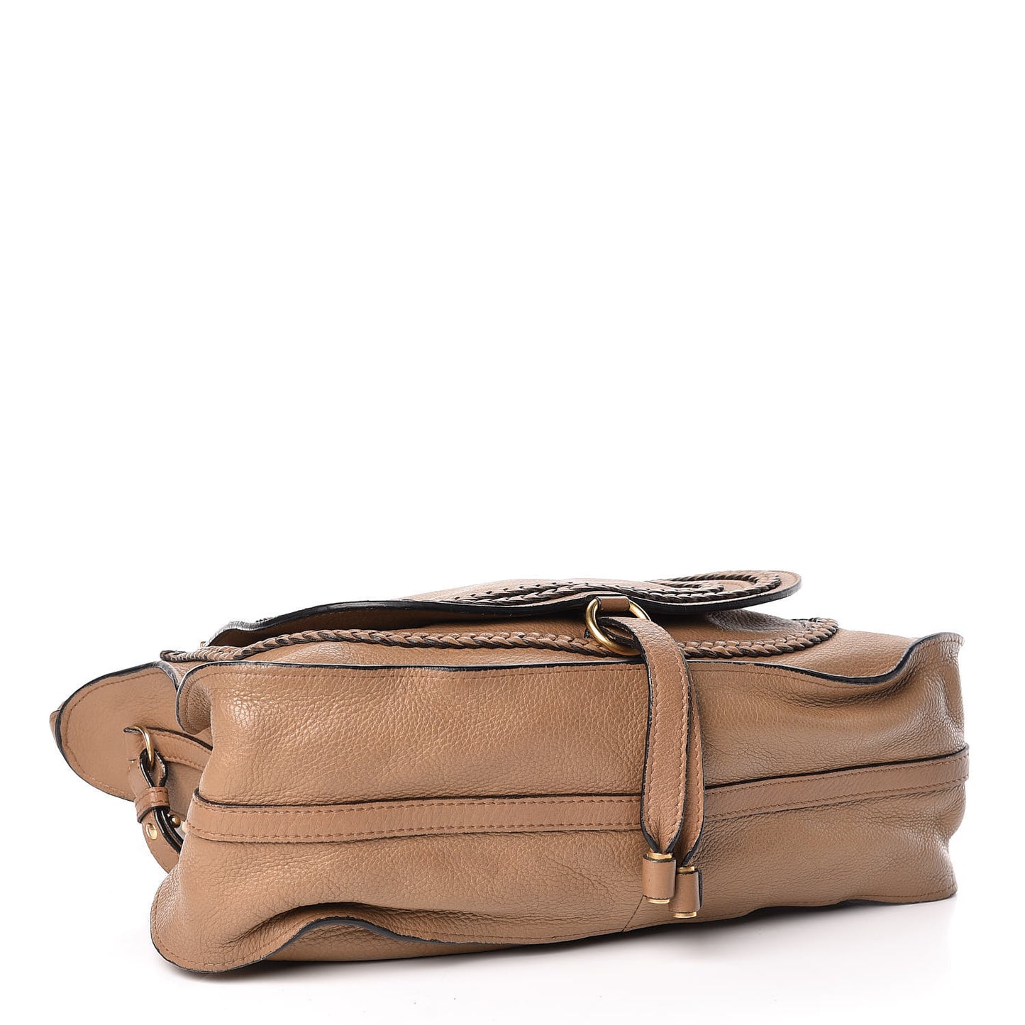 Calfskin Braided Medium Marcie Satchel Nut