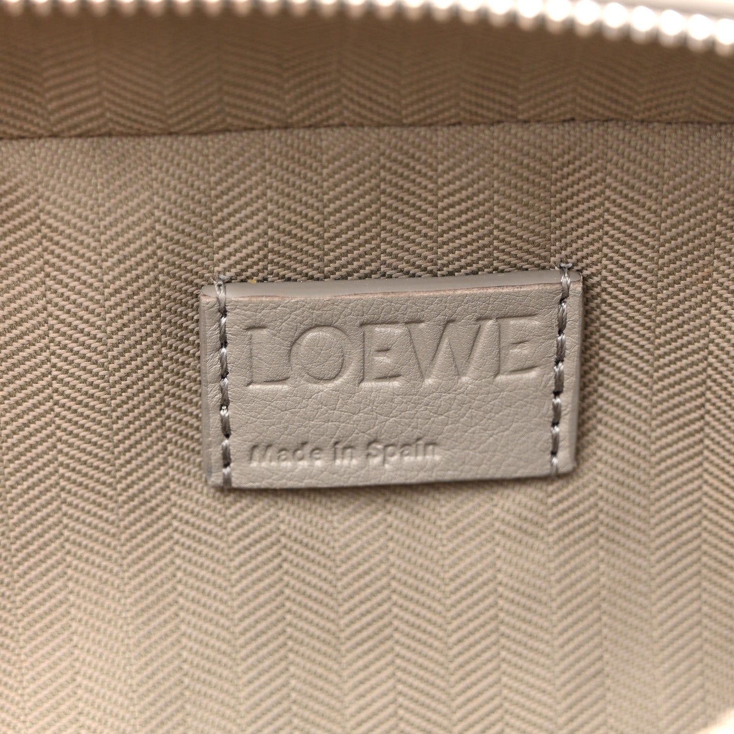 Loewe Satin Calfskin Mini Camera Bag Shell Grey 7 of 13