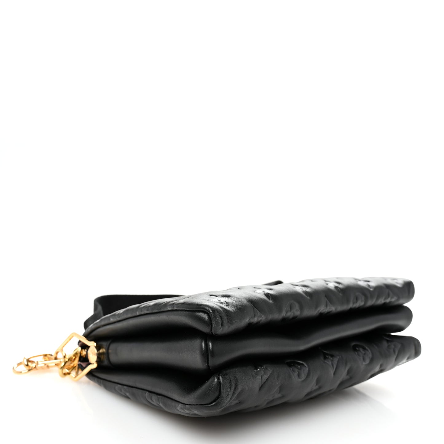 Lambskin Embossed Monogram Coussin PM Black
