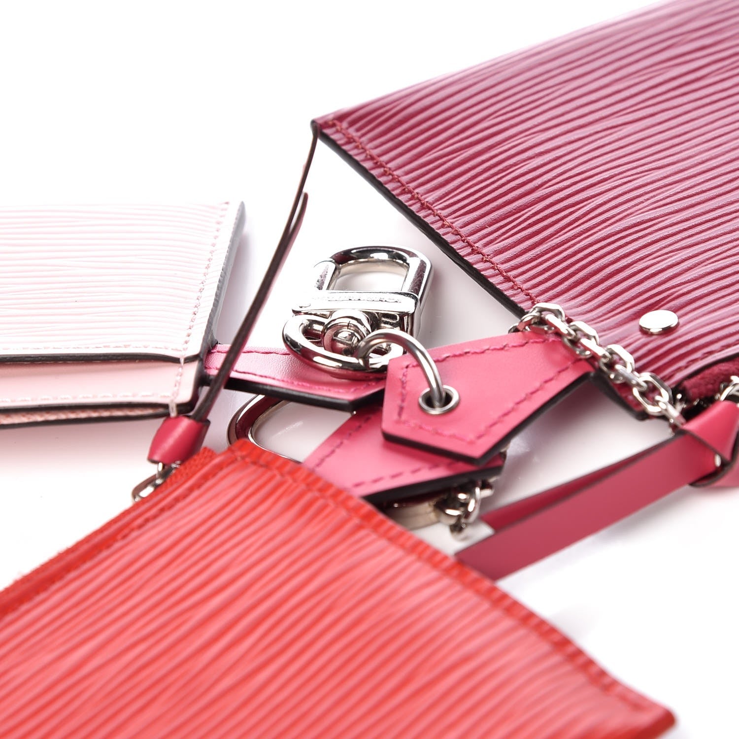 Louis Vuitton Epi Trio Card Case Wallet Rose Ballerine Rouge Fuchsia 8 of 10