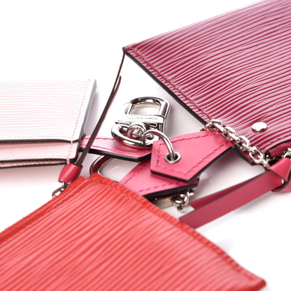 Louis Vuitton Epi Trio Card Case Wallet Rose Ballerine Rouge Fuchsia 8 of 10