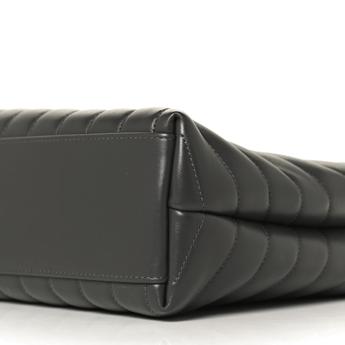 Calfskin Y Quilted Monogram Small Loulou Shopper Grey
