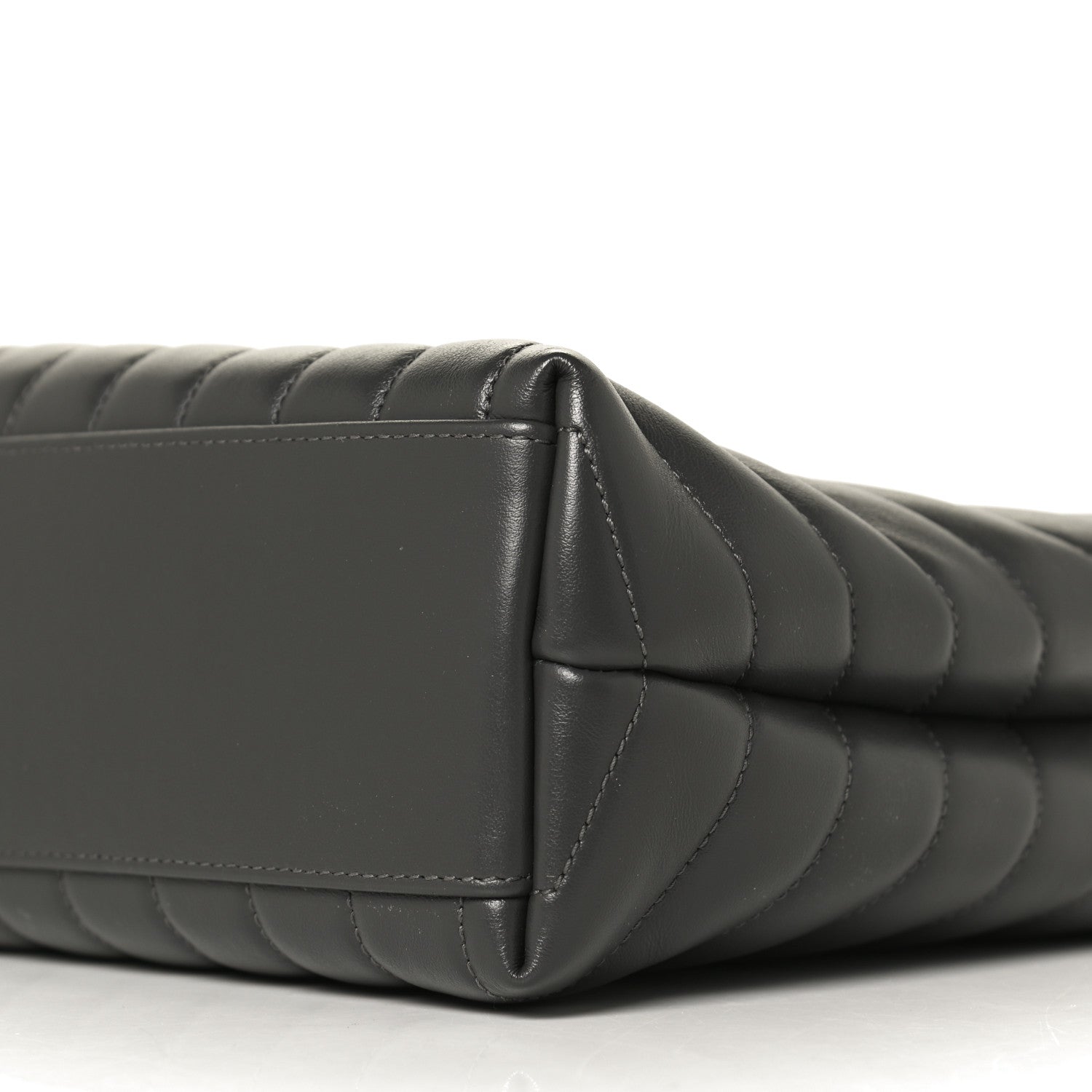 Saint Laurent Calfskin Y Quilted Monogram Small Loulou Shopper Grey 11 of 13