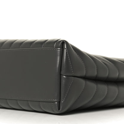 Saint Laurent Calfskin Y Quilted Monogram Small Loulou Shopper Grey 11 of 13