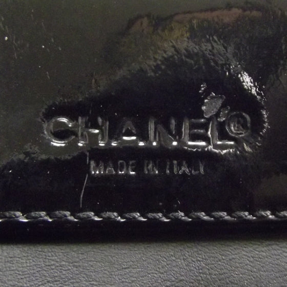 Chanel Patent Perforated CC Shopping Tote Black 8 of 9