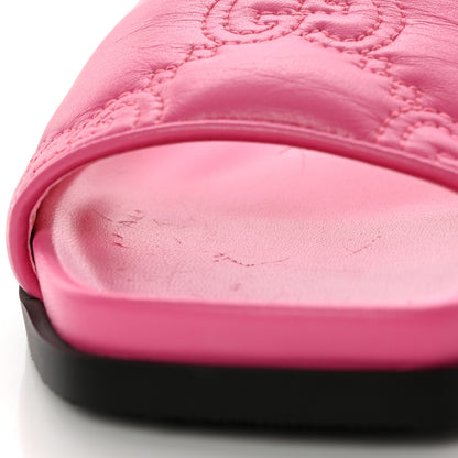 Gucci Nappa GG Matelasse Flat Slide Sandals 35 Bon Bon 11 of 11