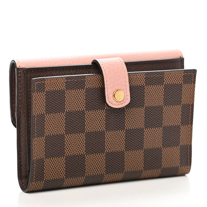 Louis Vuitton Damier Ebene Normandy Compact Wallet Rose Ballerine 3 of 8