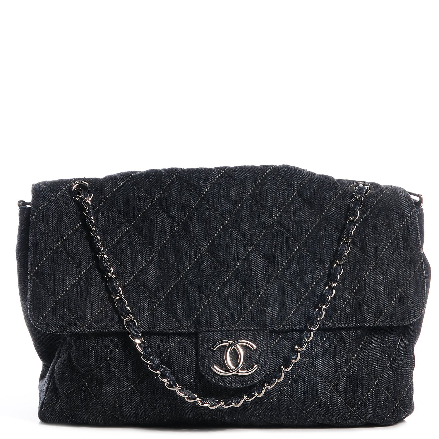 Chanel Denim Stretch Spirit Messenger Blue 1 of 9