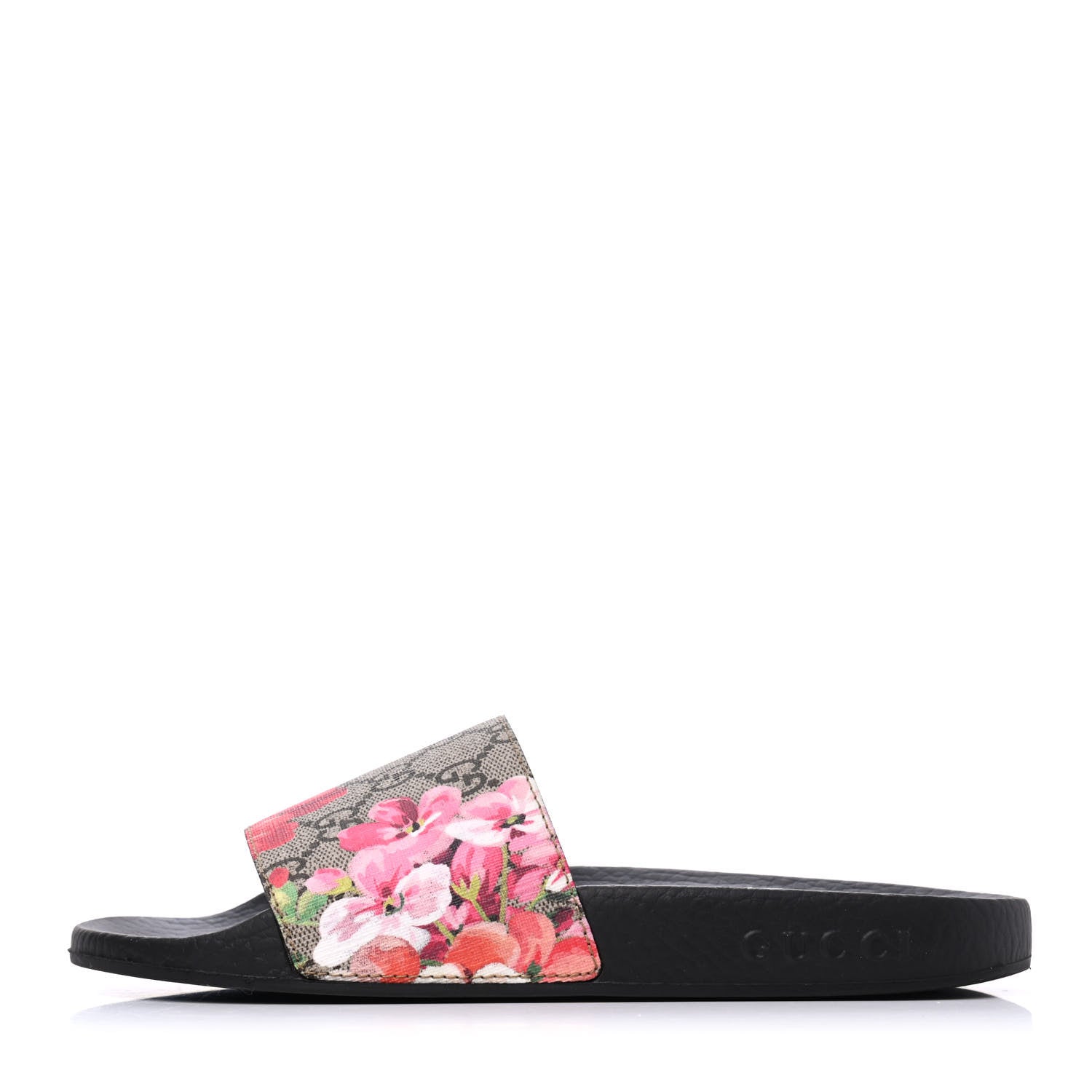 Gucci GG Supreme Monogram Blooms Slide Sandals 36 Beige Multicolor 1 of 13
