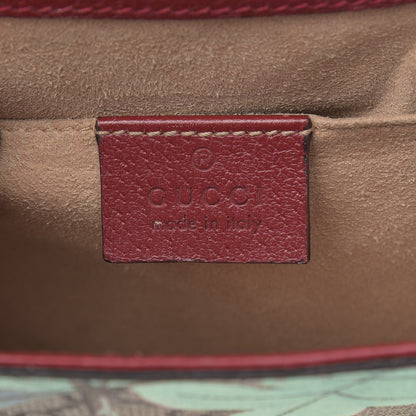 Gucci GG Supreme Monogram Tian Web Medium Padlock Messenger Shoulder Bag Beige Multicolor New Acero 6 of 11