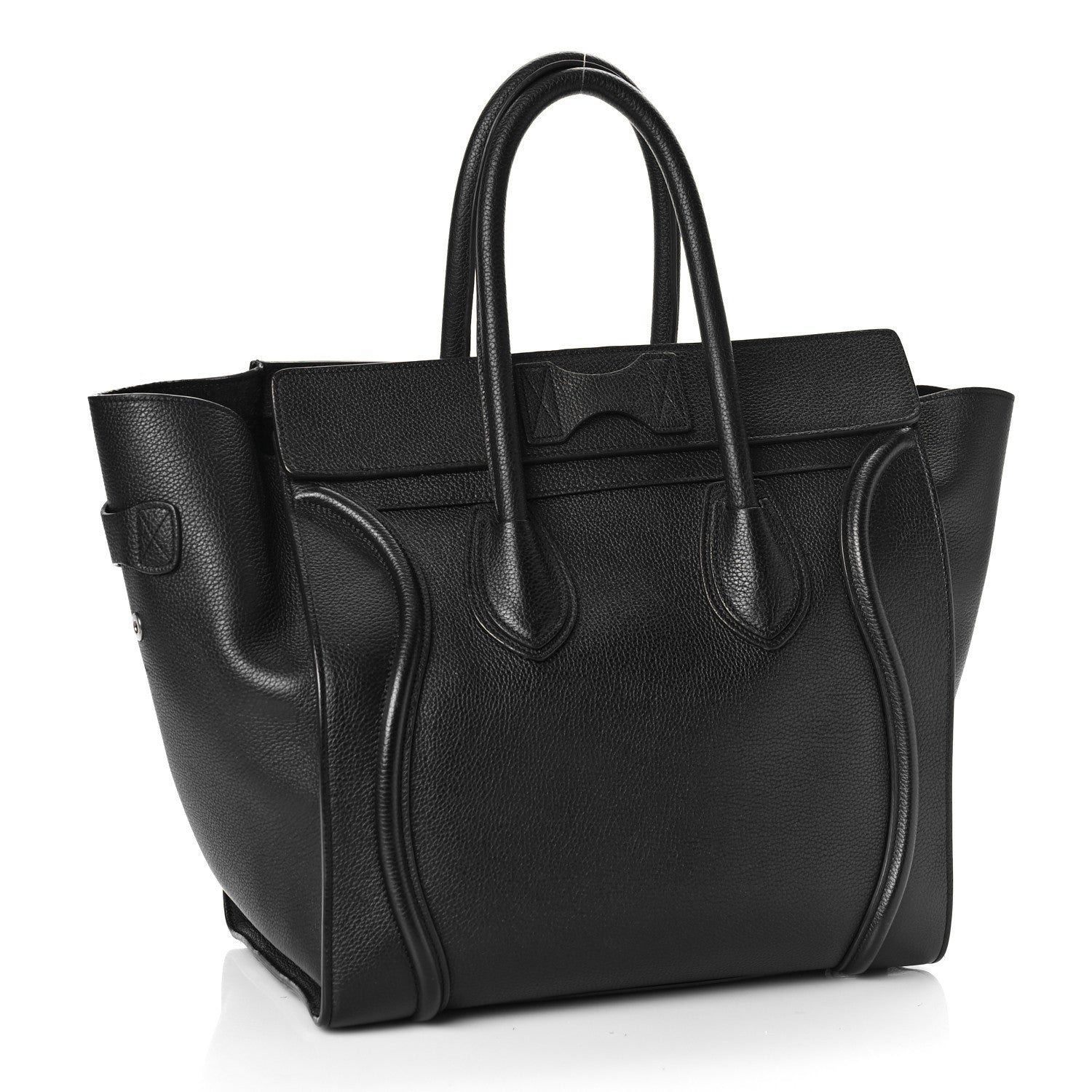Celine Drummed Calfskin Mini Luggage Black 3 of 10
