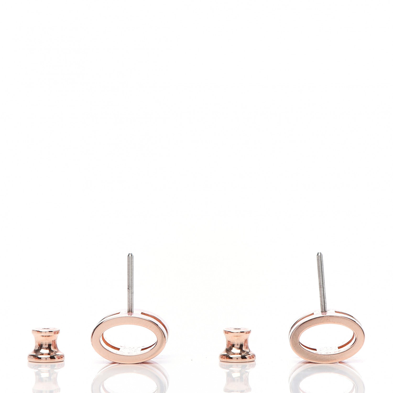 Hermes Rose Gold Lacquered Pop H Earrings Rose Dragee 3 of 6