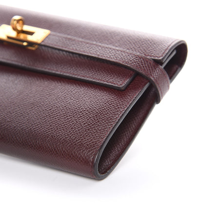 Hermes Epsom Kelly Longue Wallet Bordeaux 10 of 14
