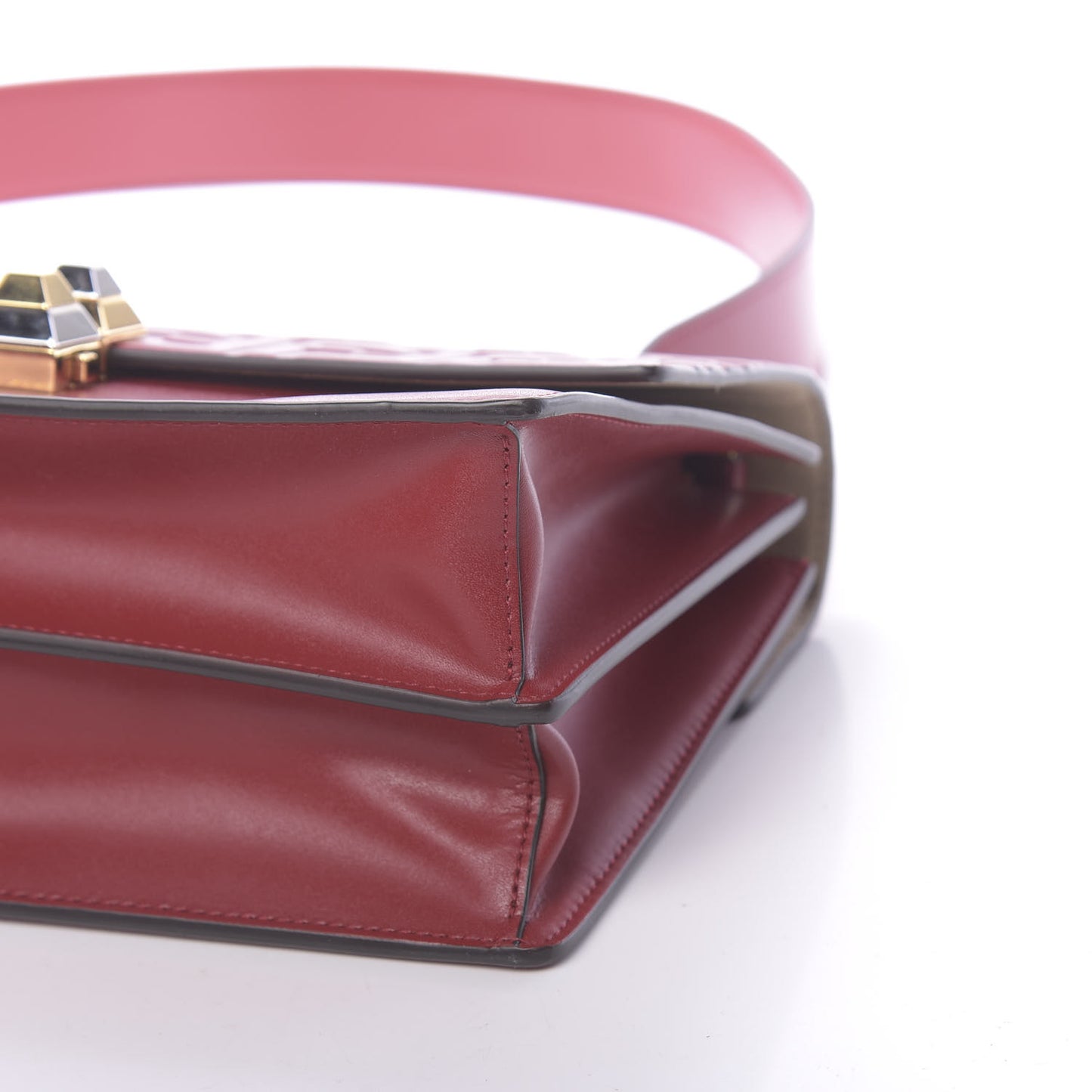 Vitello Liberty FF 1974 Embossed Kan I Shoulder Bag Fragola