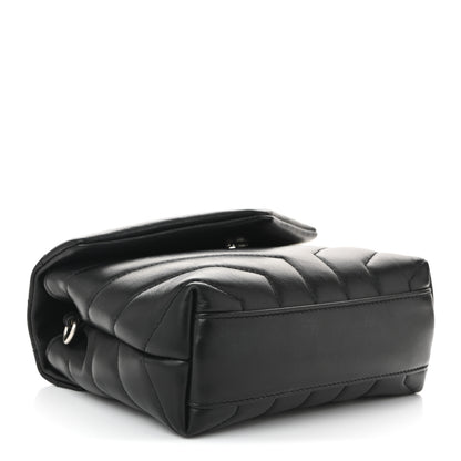 Saint Laurent Calfskin Y Quilted Monogram Toy Loulou Crossbody Bag Black 4 of 10