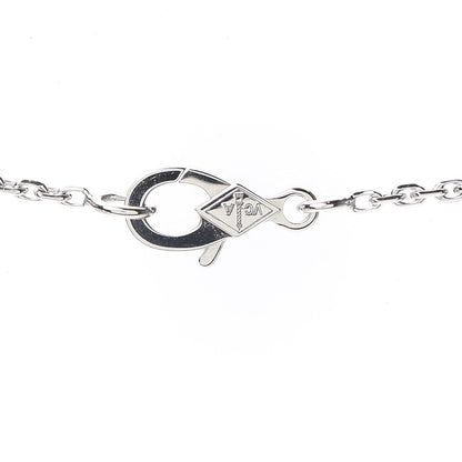 Van Cleef & Arpels 18K White Gold Diamond Mini Lotus Pendant Necklace 4 of 8