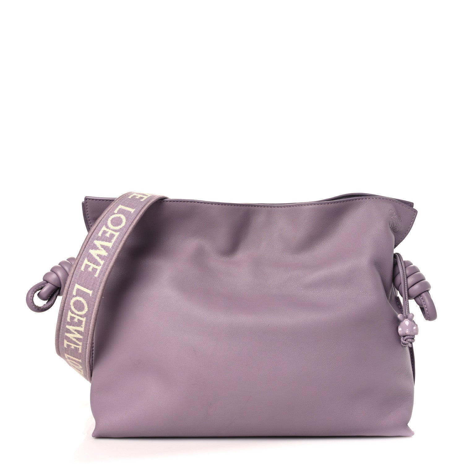Loewe Calfskin Monochrome Flamenco Knot Clutch Pale Aubergine Glaze 1 of 10