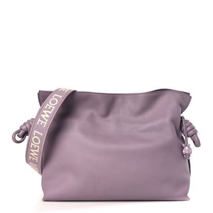 Loewe Calfskin Monochrome Flamenco Knot Clutch Pale Aubergine Glaze 1 of 10