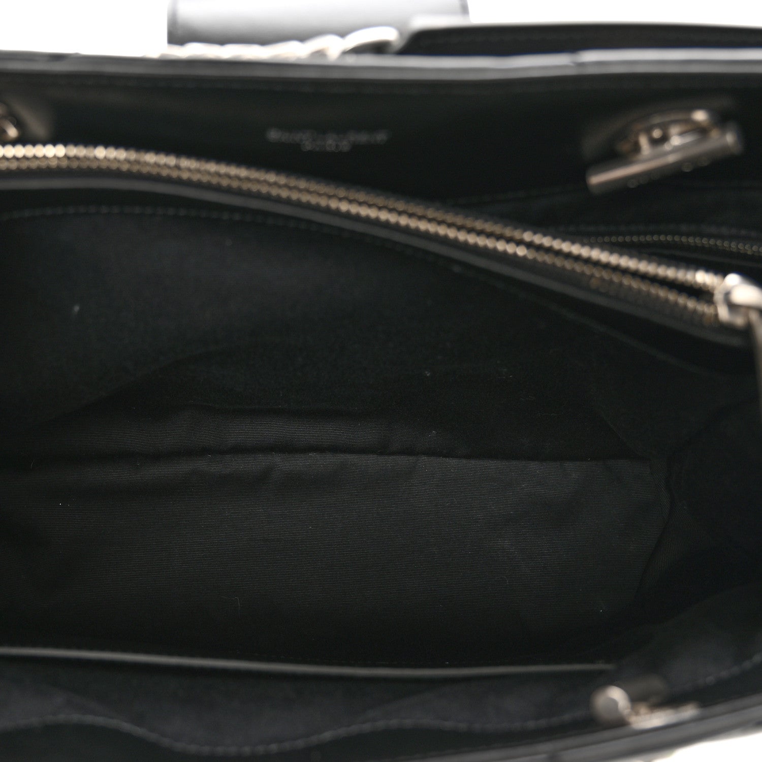 Saint Laurent Calfskin Y Quilted Monogram Large Loulou Shopper Black 5 of 11