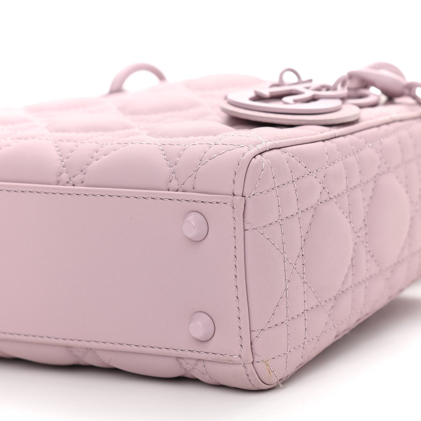 Ultra Matte Calfskin Cannage Mini Lady Dior Lavender
