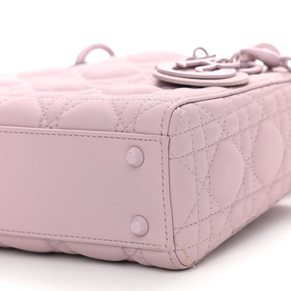 Christian Dior Ultra Matte Calfskin Cannage Mini Lady Dior Lavender 10 of 11