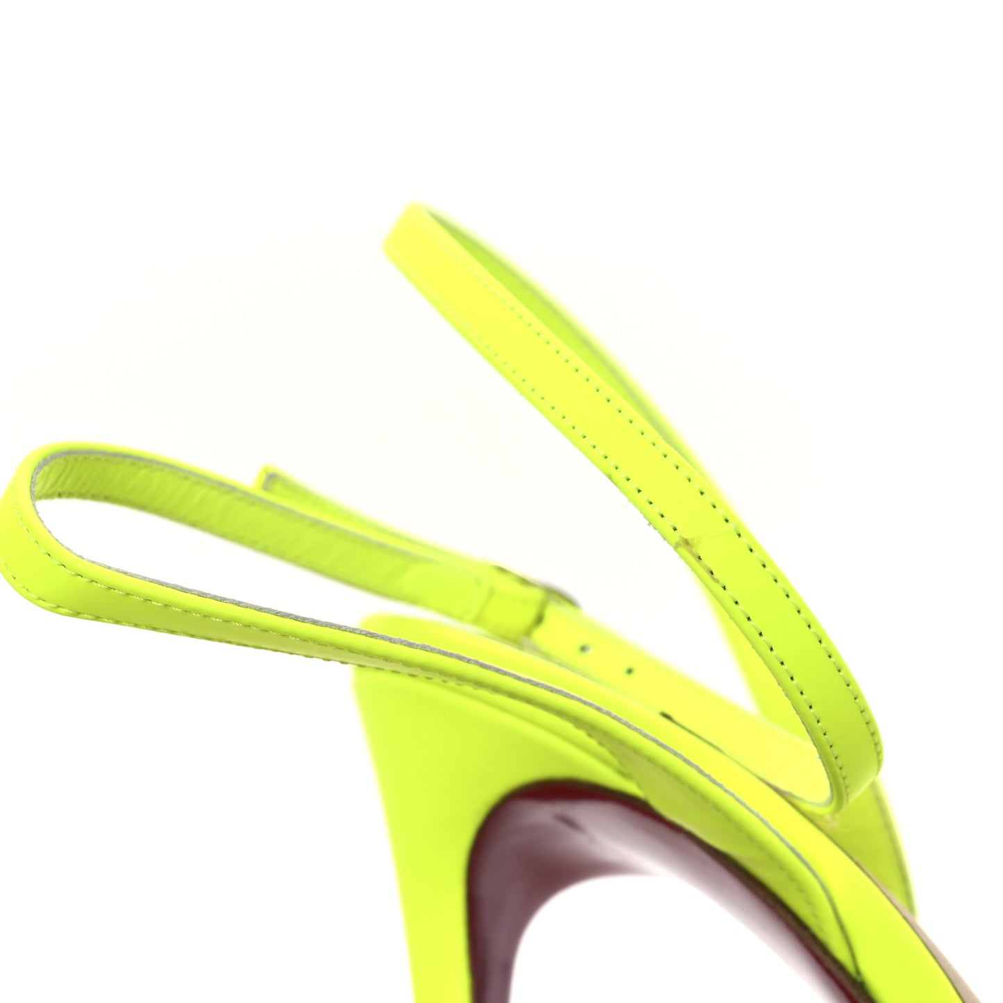 PVC Fluo Mat Spikaqueen 100 Pumps 37.5 Version Yellow Fluo