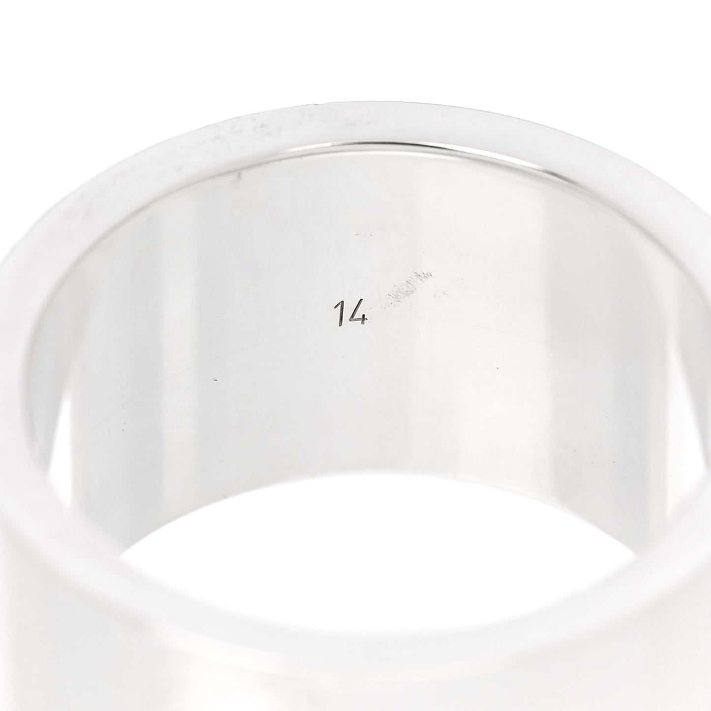 Sterling Silver 12mm Trademark Wide Band Ring 54 7