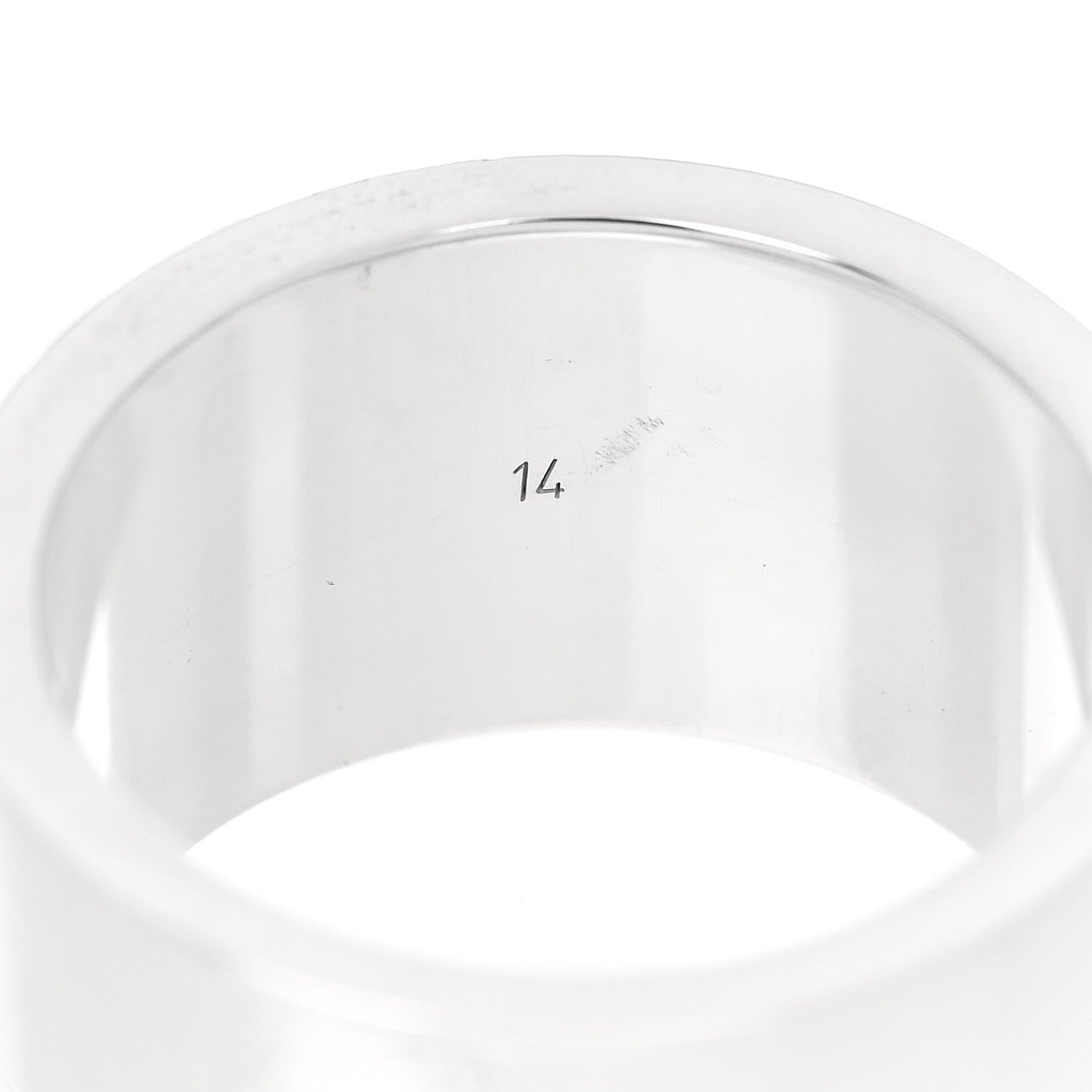 Gucci Sterling Silver 12mm Trademark Wide Band Ring 54 7 5 of 6