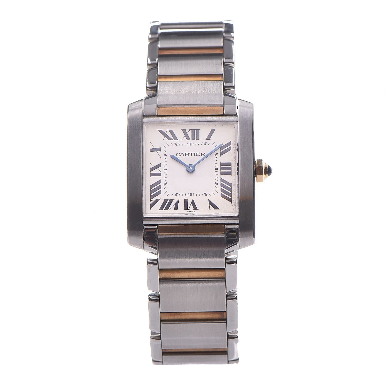 Cartier Stainless Steel 18K Yellow Gold 25mm Tank Francaise Quartz Watch 1 of 11