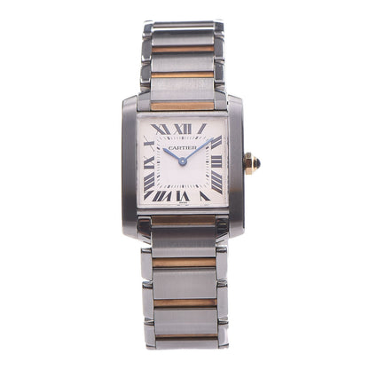 Cartier Stainless Steel 18K Yellow Gold 25mm Tank Francaise Quartz Watch 1 of 11