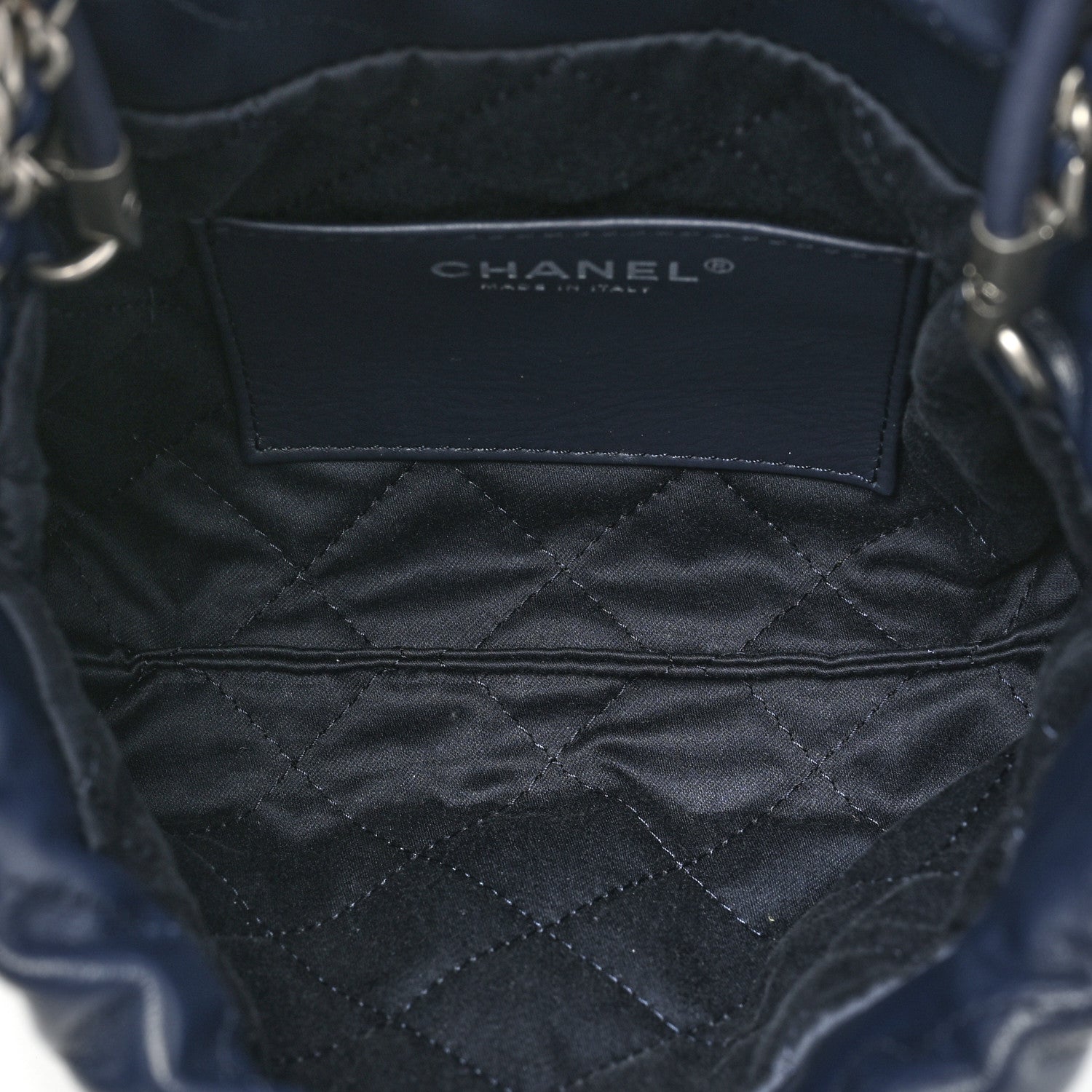 Chanel Shiny Calfskin Quilted Mini Chanel 22 Navy Blue 5 of 10