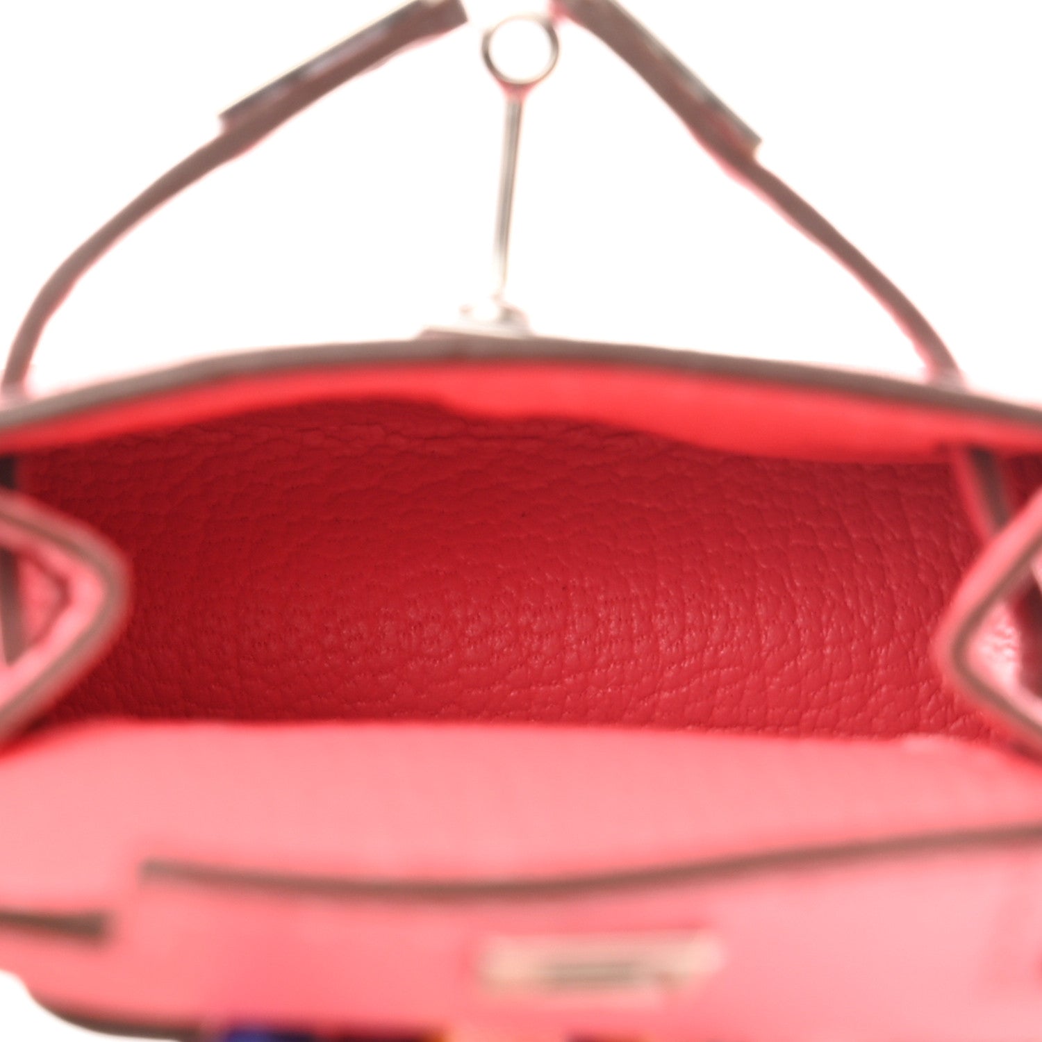 Hermes Tadelakt Mini Kelly Twilly Bag Charm Rose Lipstick 3 of 7