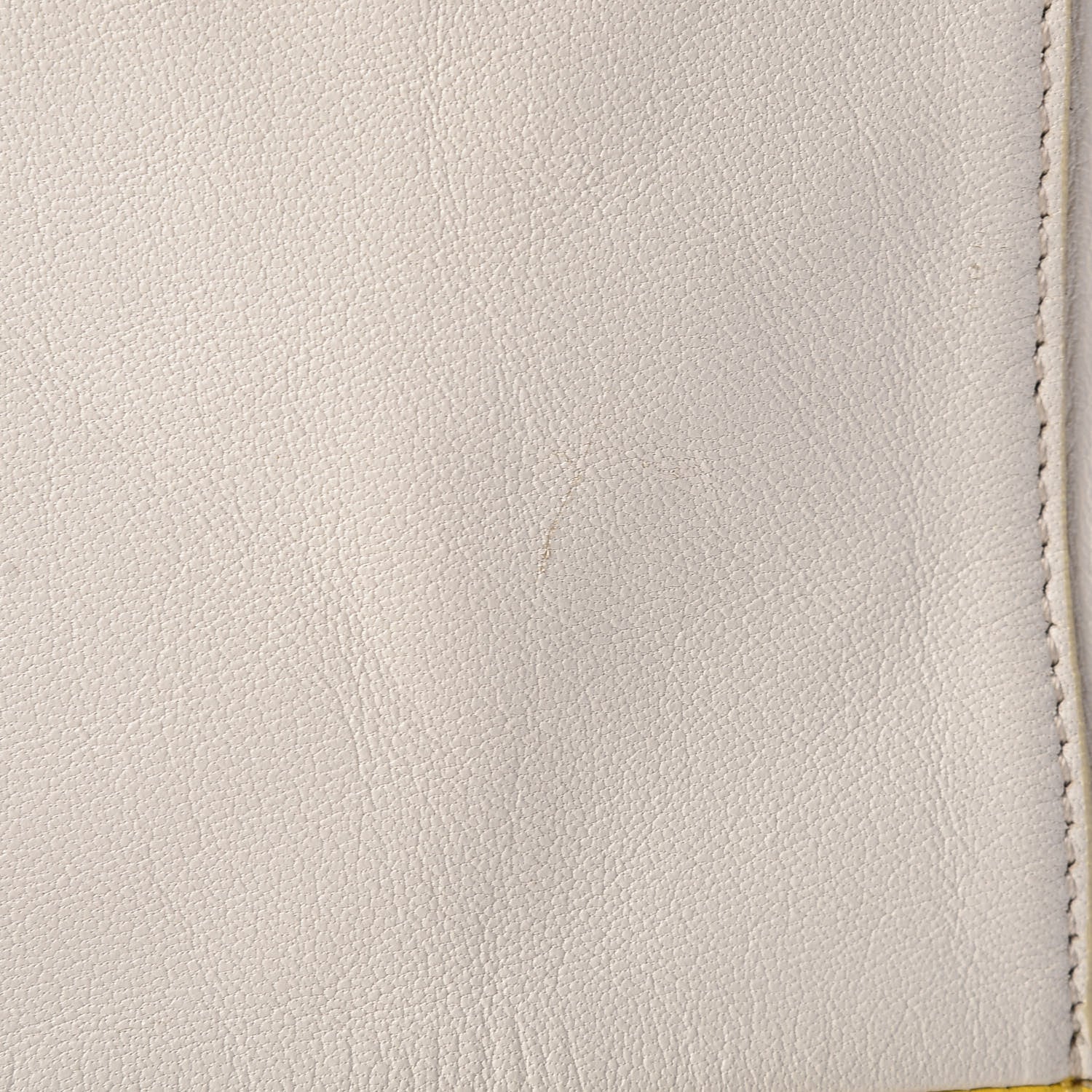 Celine Lambskin Vertical Bi-Cabas White Sun Yellow 18 of 29