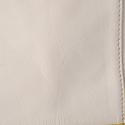 Celine Lambskin Vertical Bi-Cabas White Sun Yellow 18 of 29
