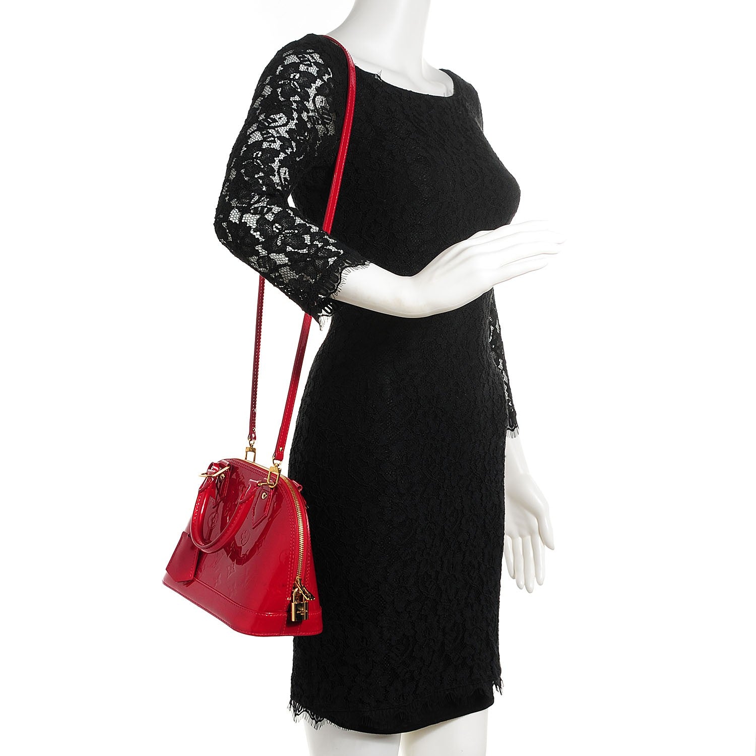 Louis Vuitton Vernis Alma BB Pomme D'Amour 2 of 8