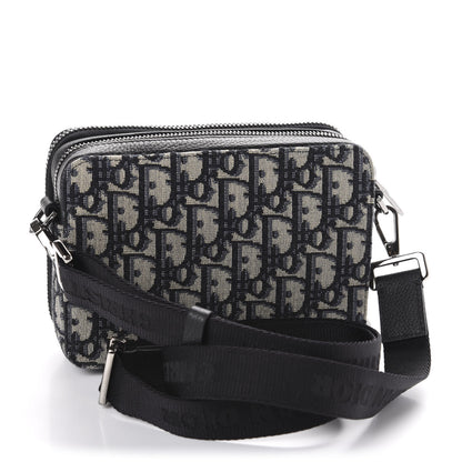 Christian Dior Oblique Pouch Navy Blue 4 of 13