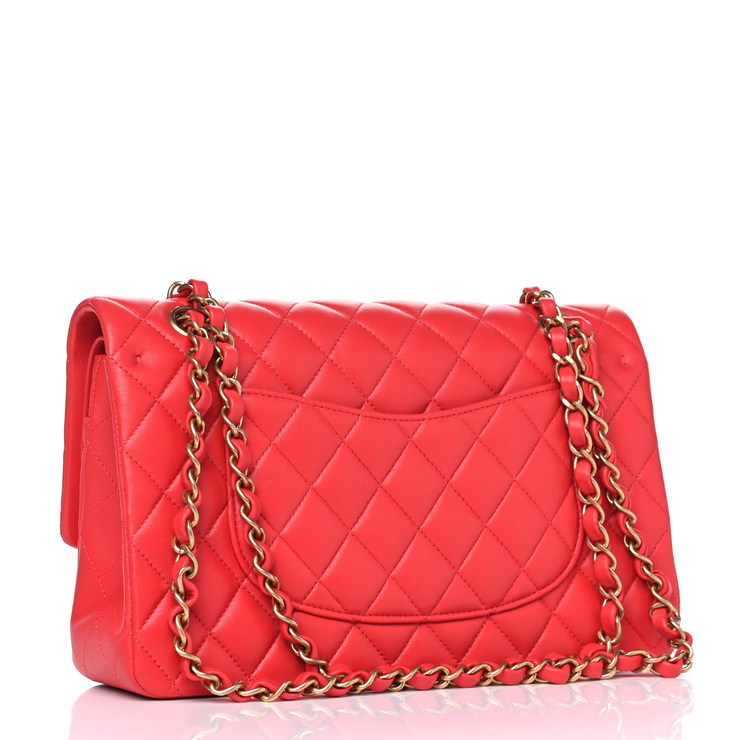 Chanel Lambskin Quilted Medium Double Flap Red 2 of 4