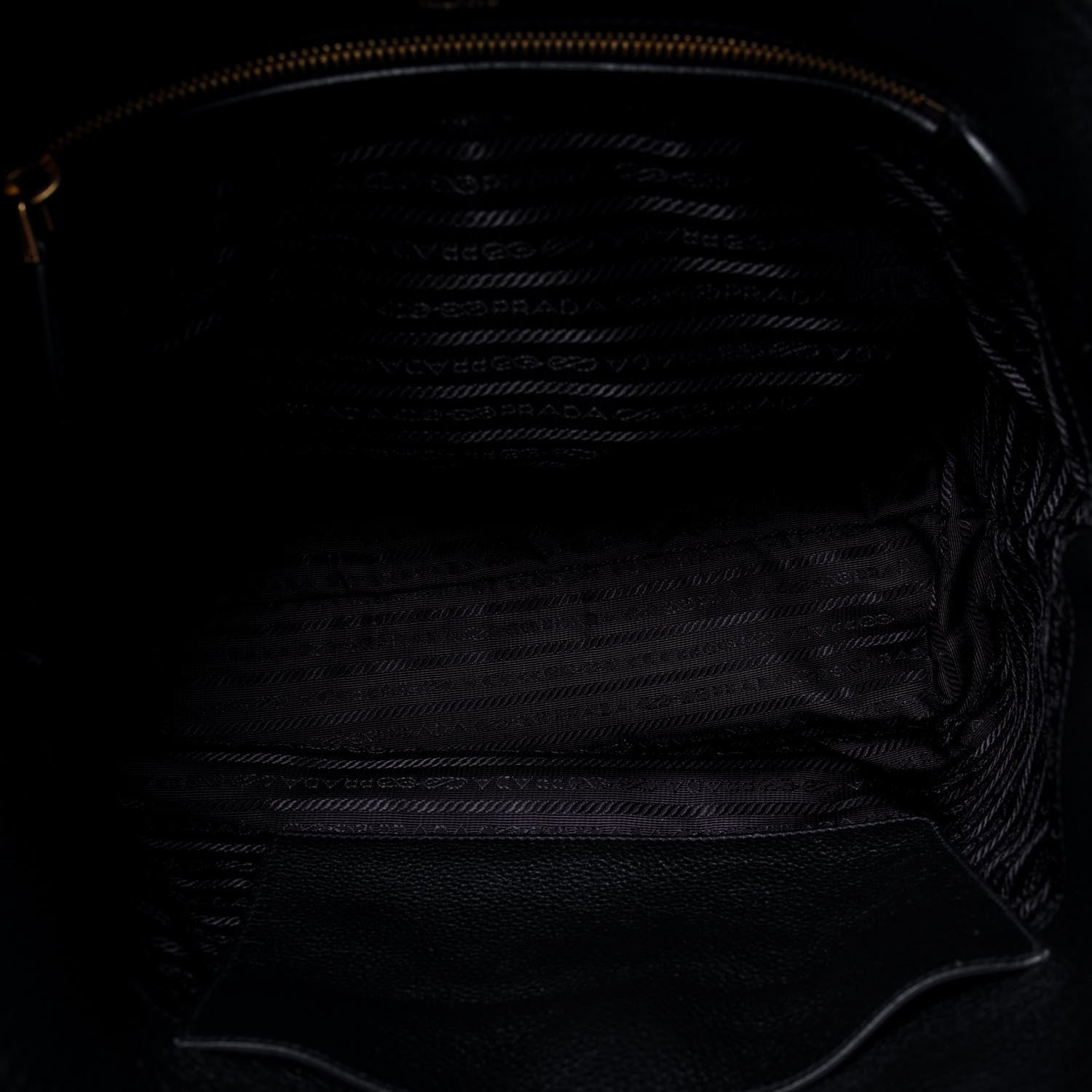 Prada Vitello Daino Pocket Shopping Tote Black 4 of 4
