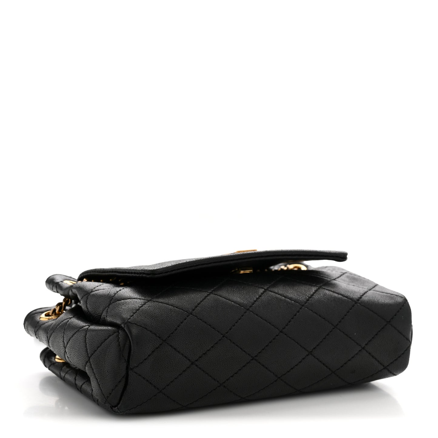 Lambskin Quilted Monogram Mini Nolita Black