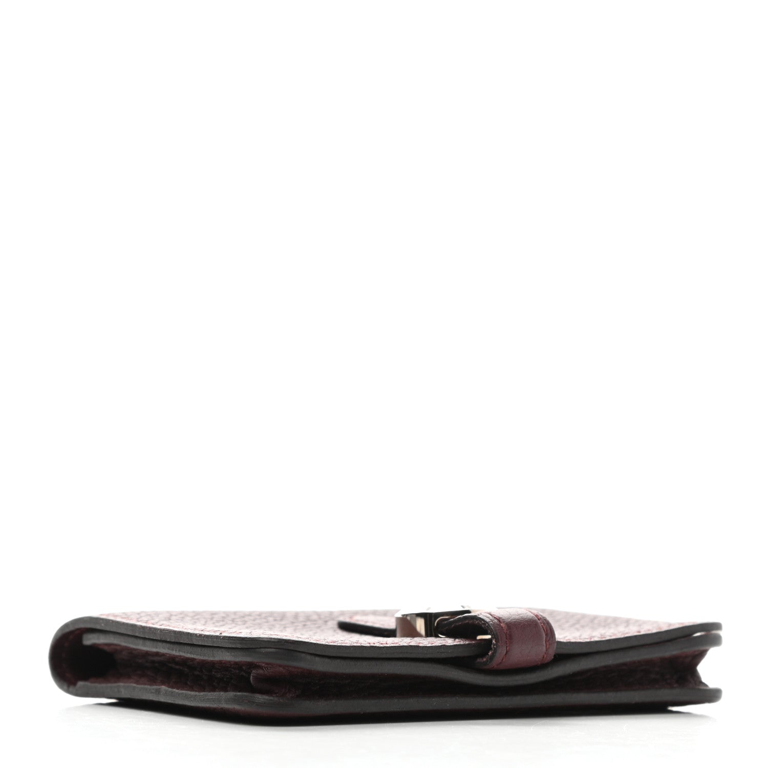 Hermes Togo Dogon Card Case Key Holder Bordeaux 4 of 9