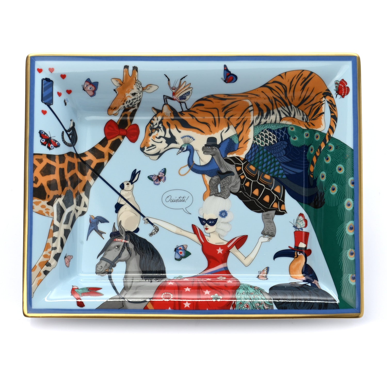 Hermes Porcelain Hermes Story Change Tray Bleu Gris 1 of 5