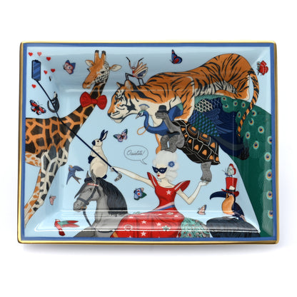 Hermes Porcelain Hermes Story Change Tray Bleu Gris 1 of 5