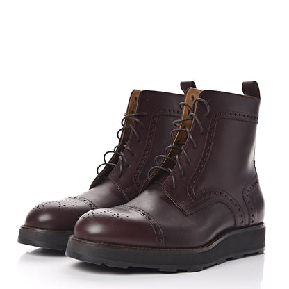 Hermes Calfskin Mens Lace Up Boots 42 3 of 8