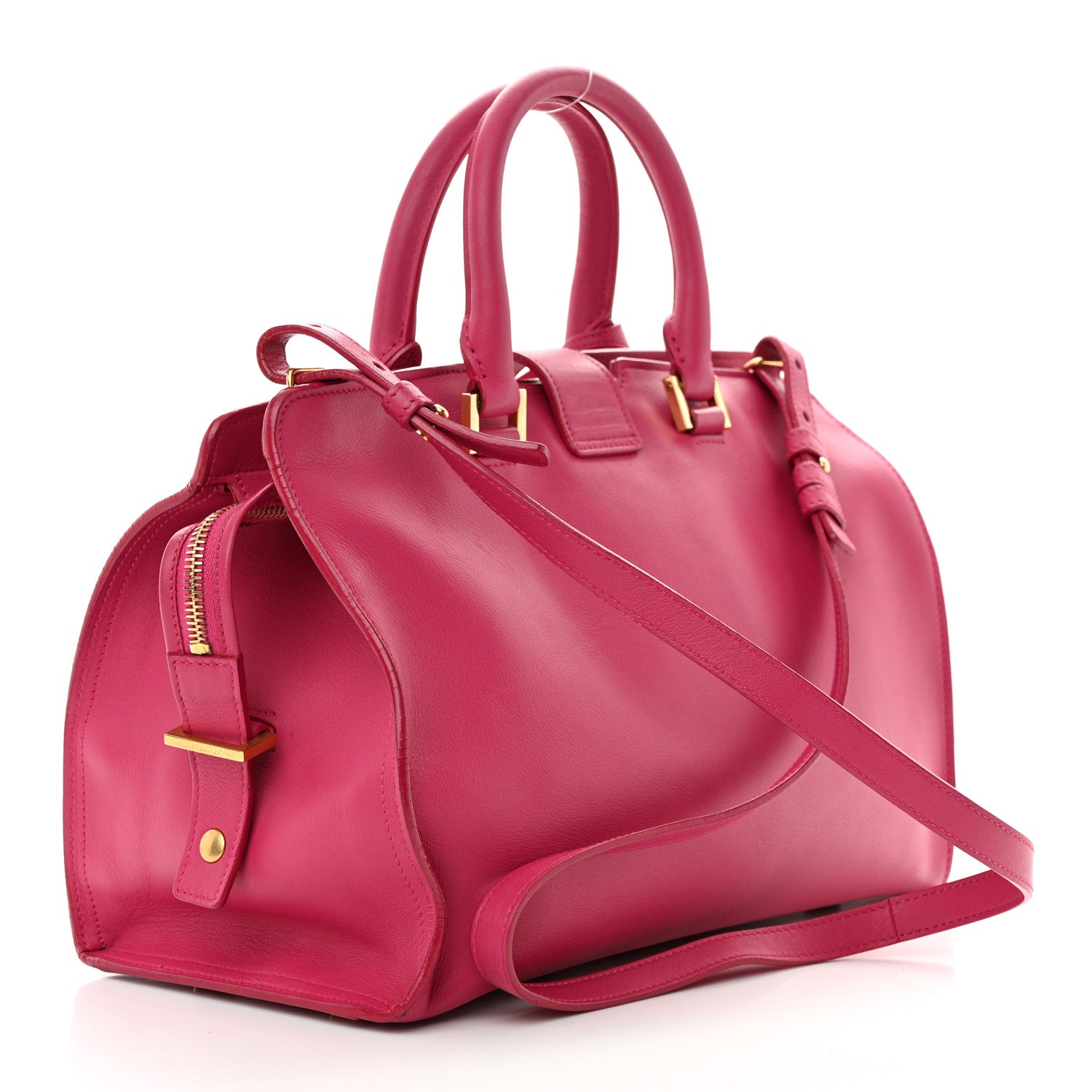 Saint Laurent Calfskin Small Classic Y Cabas Fuchsia 3 of 13