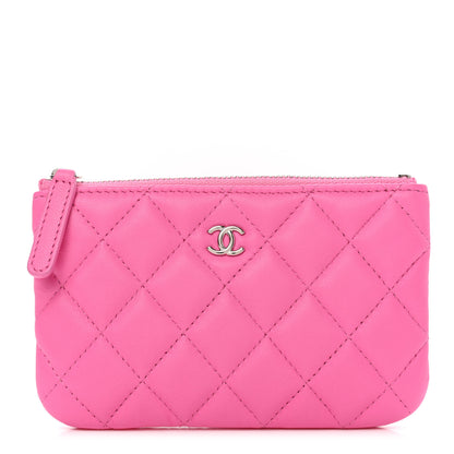 Chanel Lambskin Quilted Small Cosmetic Case Pink 1 of 8